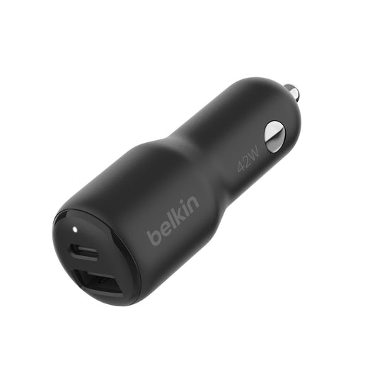Belkin - Chargeur voiture double 42 W (USB-C 30W + USB-A 12W)