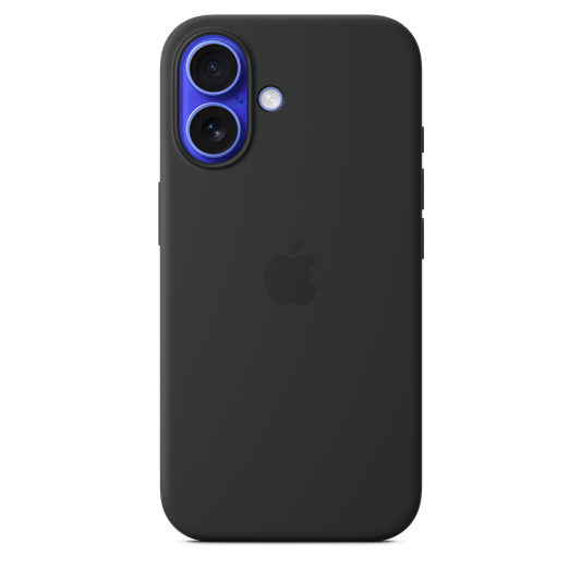 Coque silicone avec MagSafe iPhone 16 - Noir