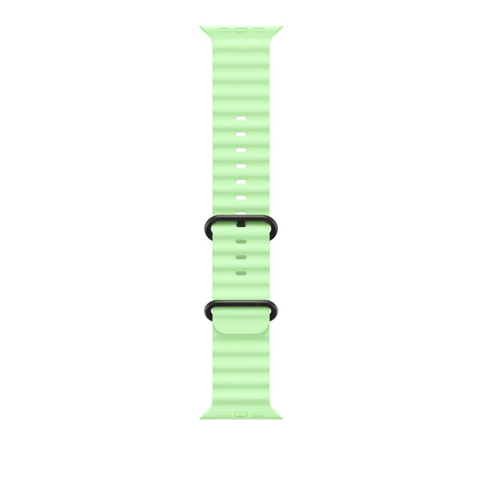 Bracelet Océan finition titane noir - 49 mm - Vert fluo