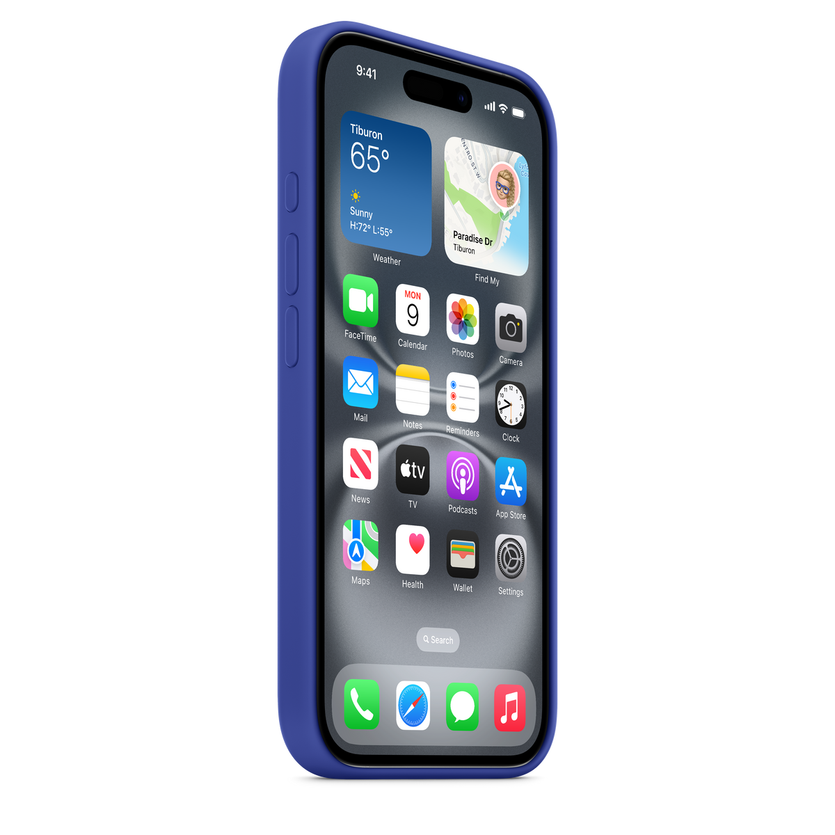 Coque silicone avec MagSafe iPhone 16 - Outremer