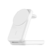 Belkin - Socle de recharge 2-en-1 aimantée et pliable - Qi2 25W - Blanc