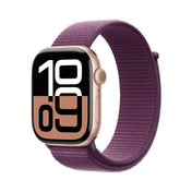 Apple Watch S10 - GPS -  46 mm - Boitier aluminium Or Rose - Boucle sport Prune