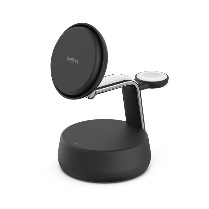 Belkin - Station de recharge 3-en-1 avec MagSafe - Qi2 25W - Charbon