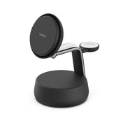 Belkin - Station de recharge 3-en-1 avec MagSafe - Qi2 25W - Charbon