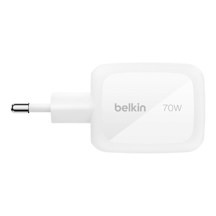 Belkin - Chargeur secteur 3 ports 70W : 2 USB-C et 1 USB-A - Blanc