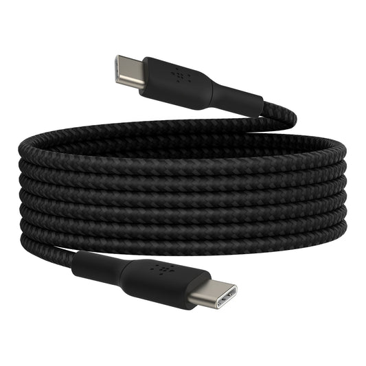 Belkin - Câble tressé USB-C vers USB-C (60W) - 2 m - Noir
