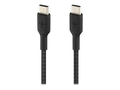Belkin - Câble tressé USB-C vers USB-C (60W) - 1 m - Noir