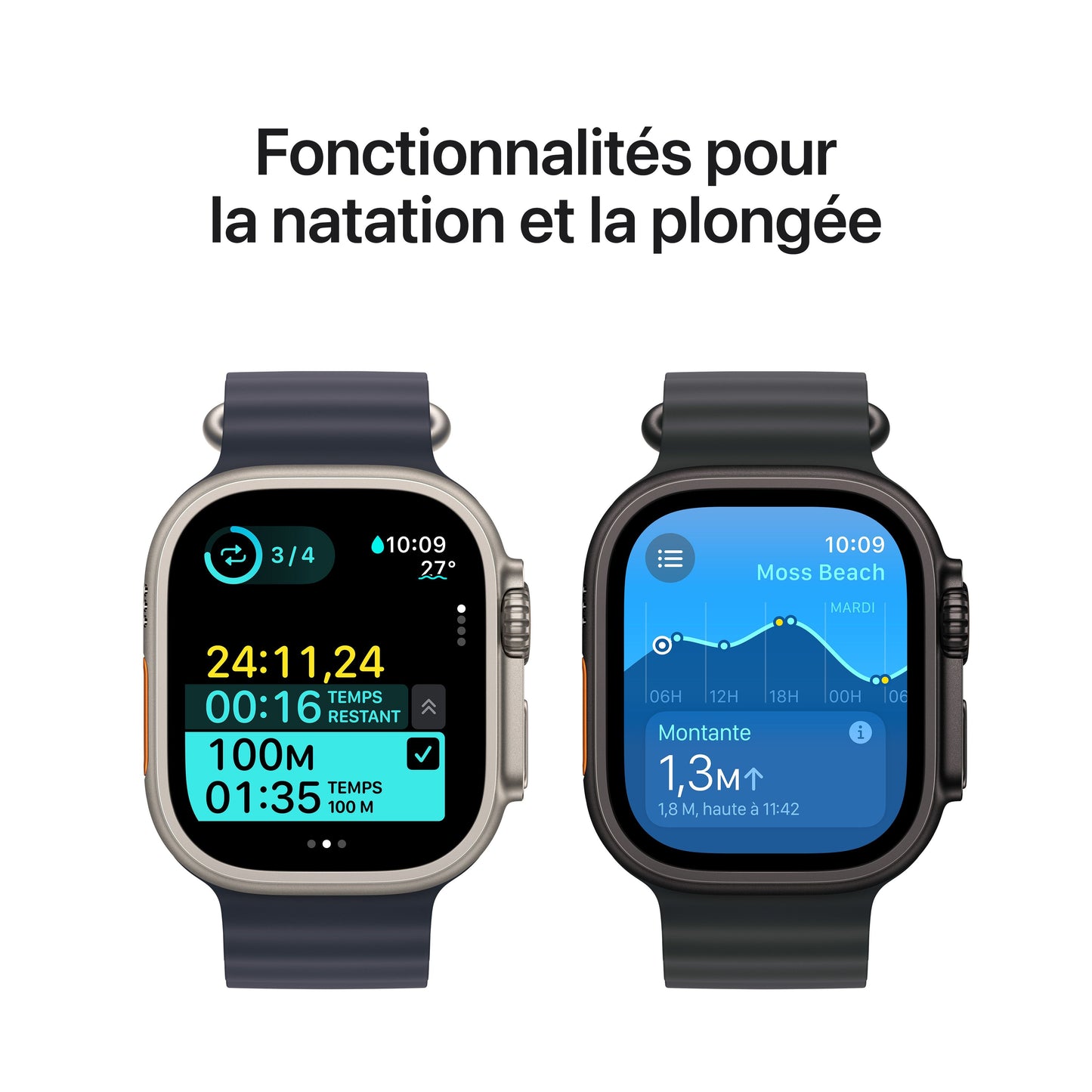 Apple Watch Ultra 2 - GPS + Cellular - 49 mm - Boitier Titane naturel - Boucle Alpine Sahara - Large