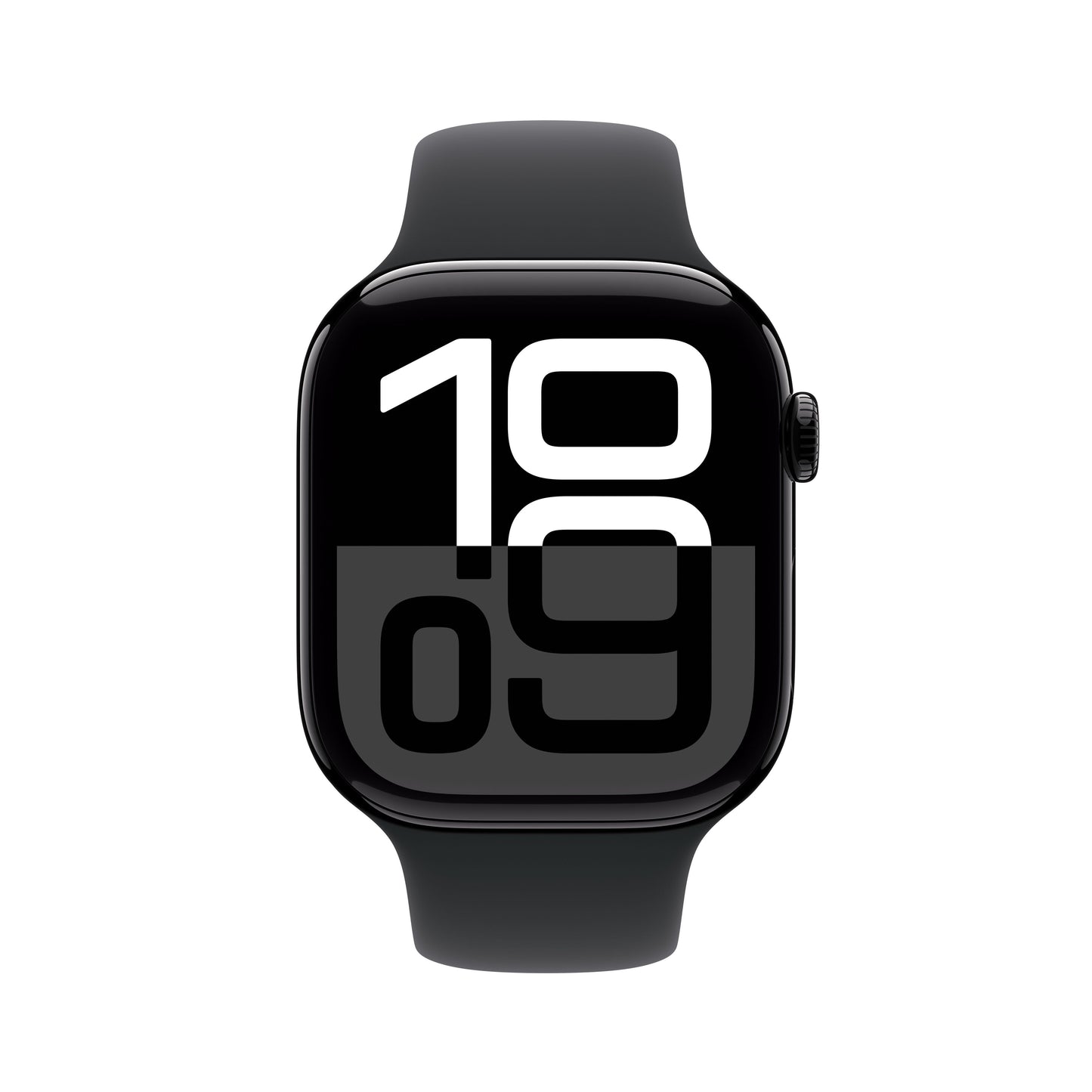 Apple Watch S10 - GPS + Cellular -  46 mm - Boitier aluminium Noir de jais - Bracelet sport Noir - S/M