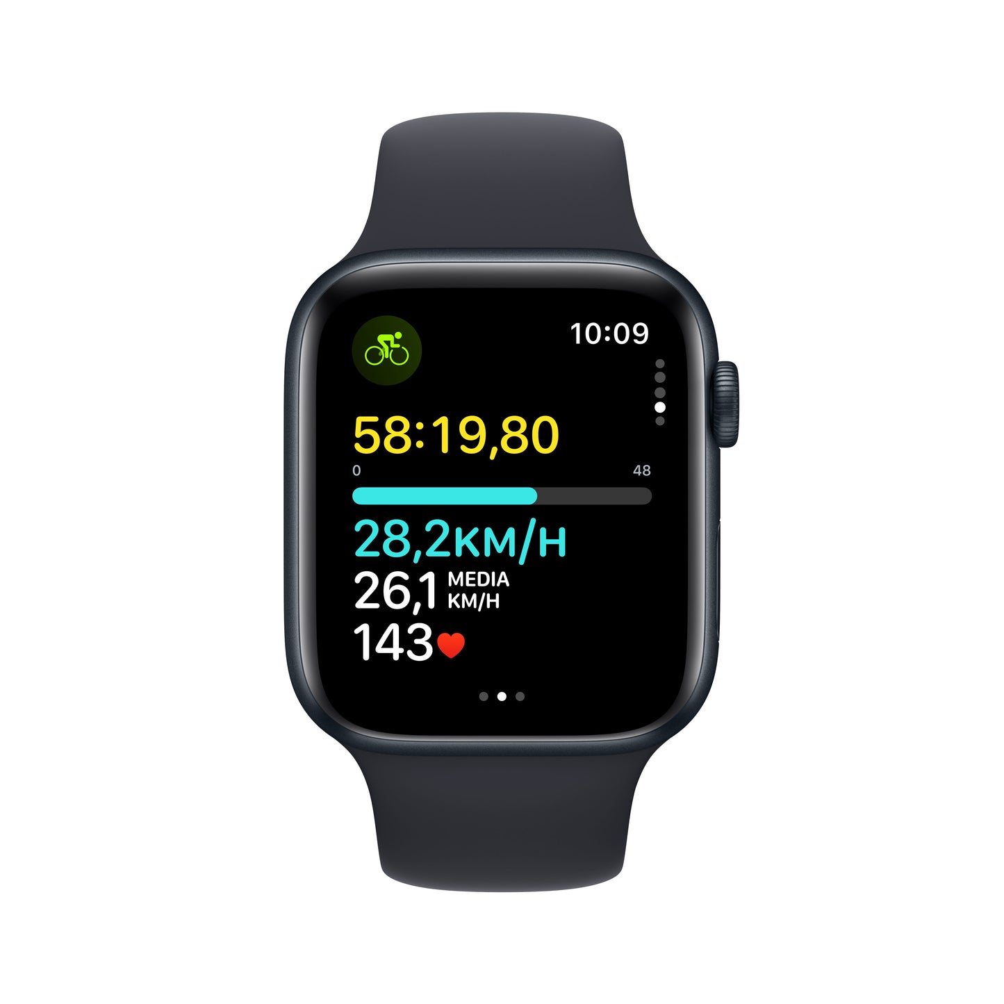 Apple Watch SE (2nd Gen) - GPS 44 mm - Boîtier Aluminium Minuit - Bracelet Sport Minuit - M/L