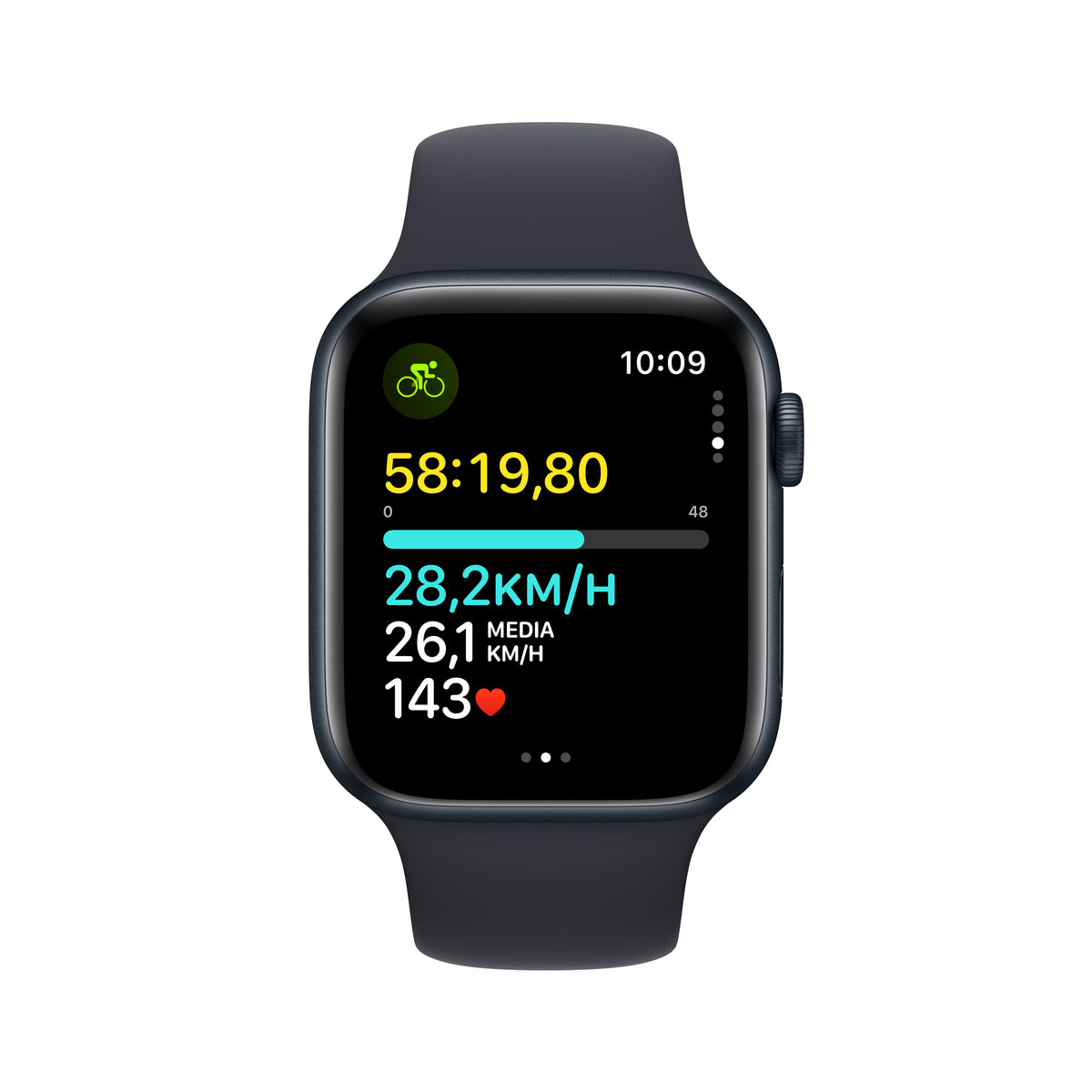 Apple Watch SE (2nd Gen) - GPS 44 mm - Boîtier Aluminium Minuit - Bracelet Sport Minuit - M/L