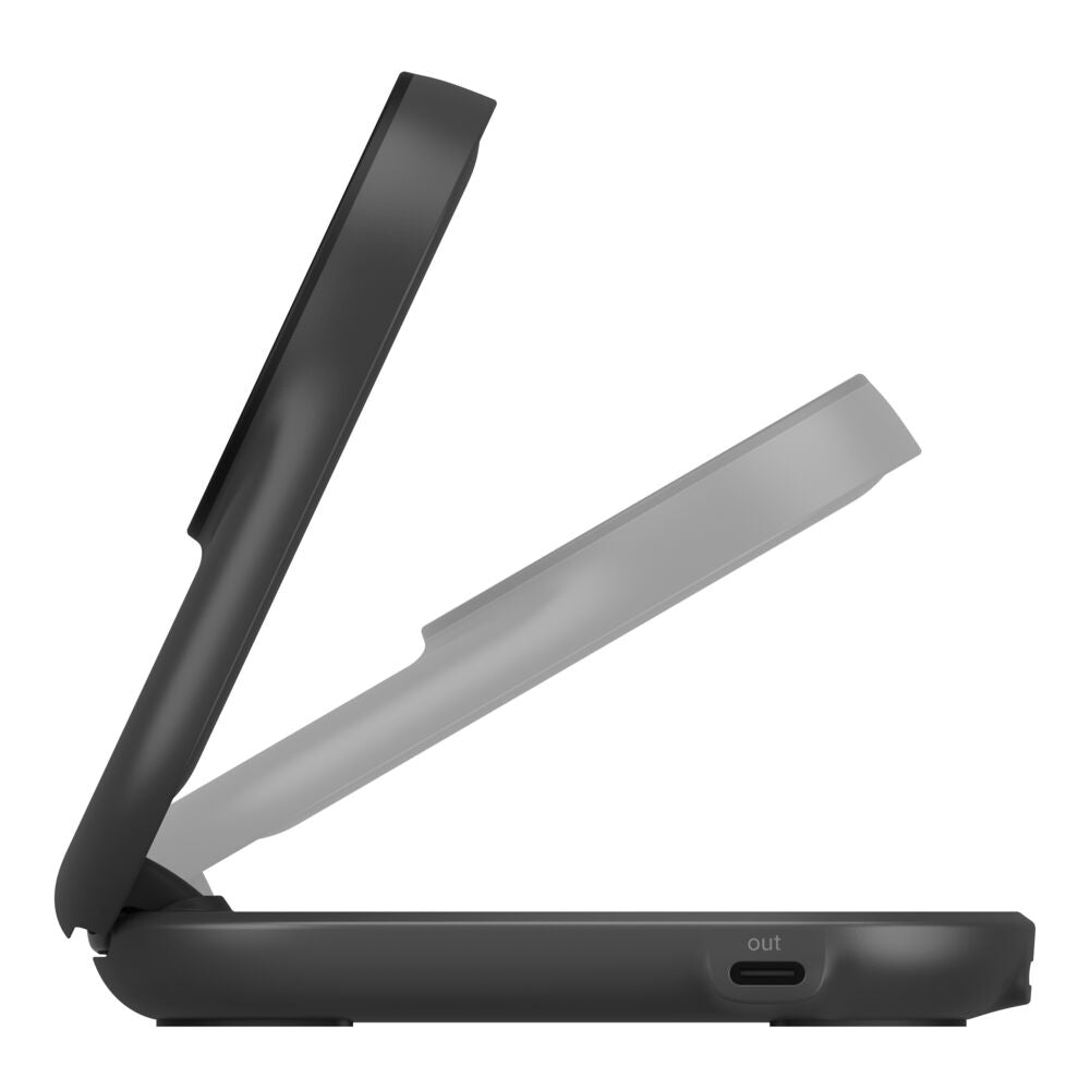 Belkin - Socle de recharge 2-en-1 aimanté et pliable - Qi2 25W - Noir