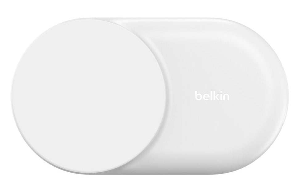 Belkin - Socle de recharge 2-en-1 aimanté et pliable - Qi2 25W - Blanc