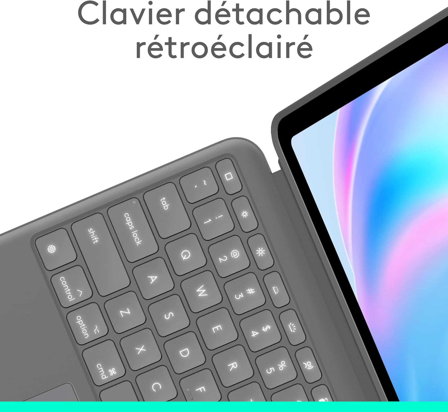 Logitech - Combo Touch pour iPad Air 13'' (M2-M4) - Azerty - Gris Oxford