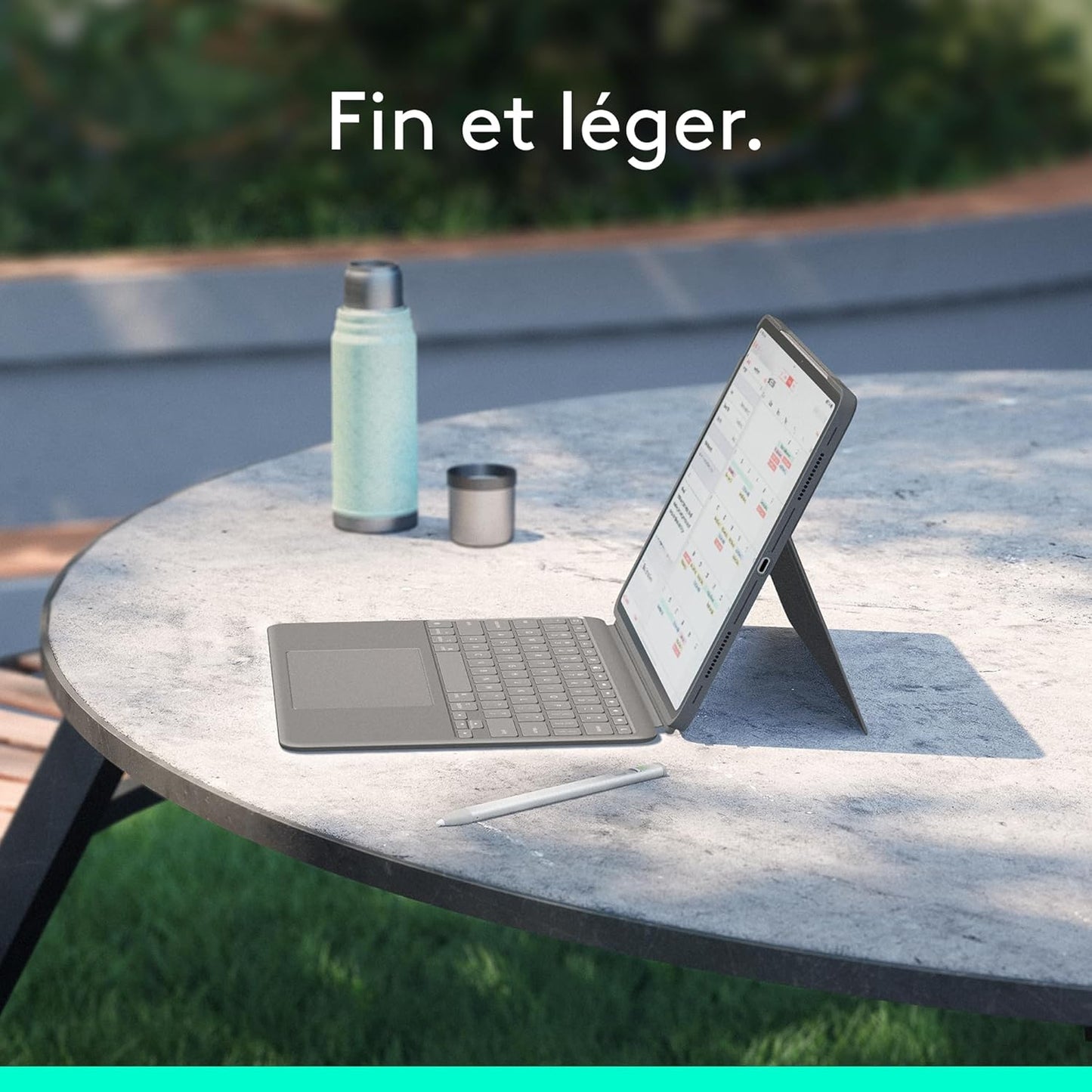 Logitech - Combo Touch pour iPad Air 13'' (M2-M4) - Azerty - Gris Oxford