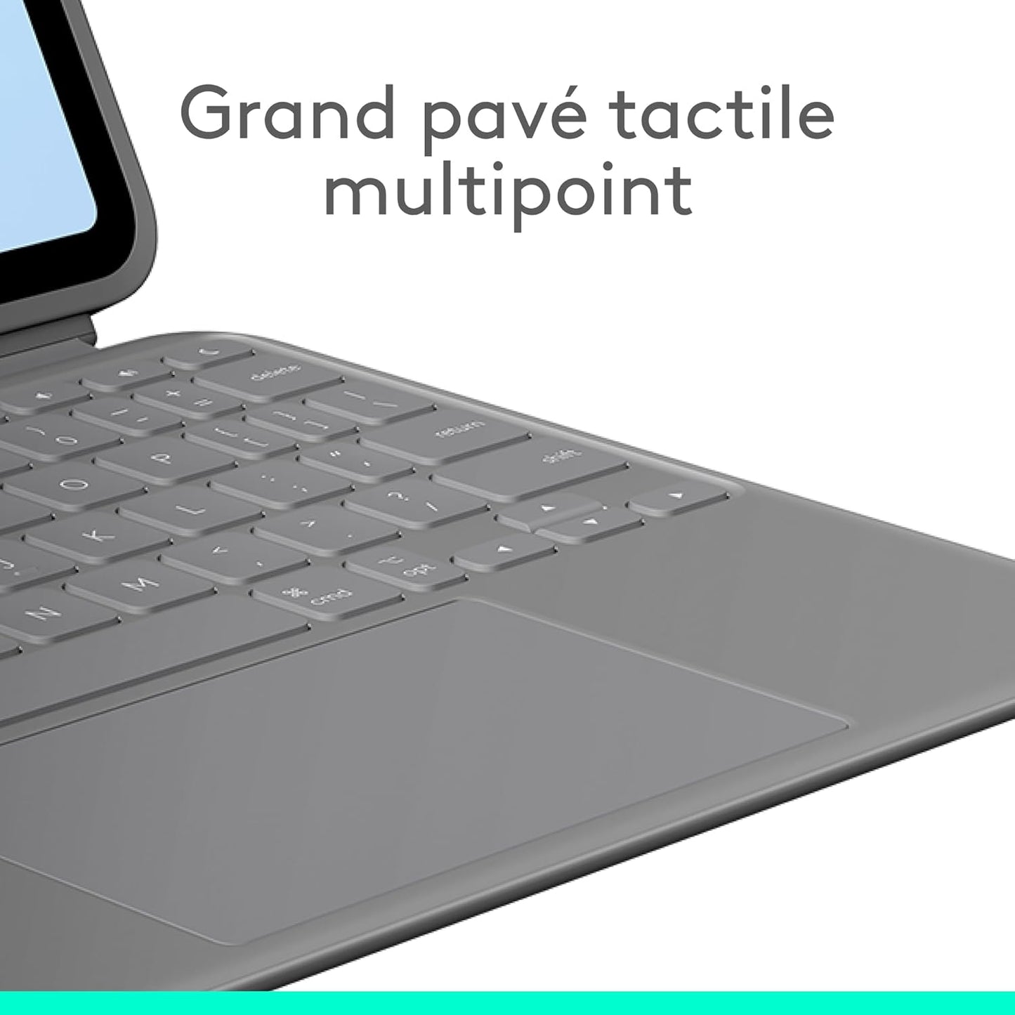 Logitech - Combo Touch pour iPad Air 11'' (M2-M4) - Azerty - Gris oxford