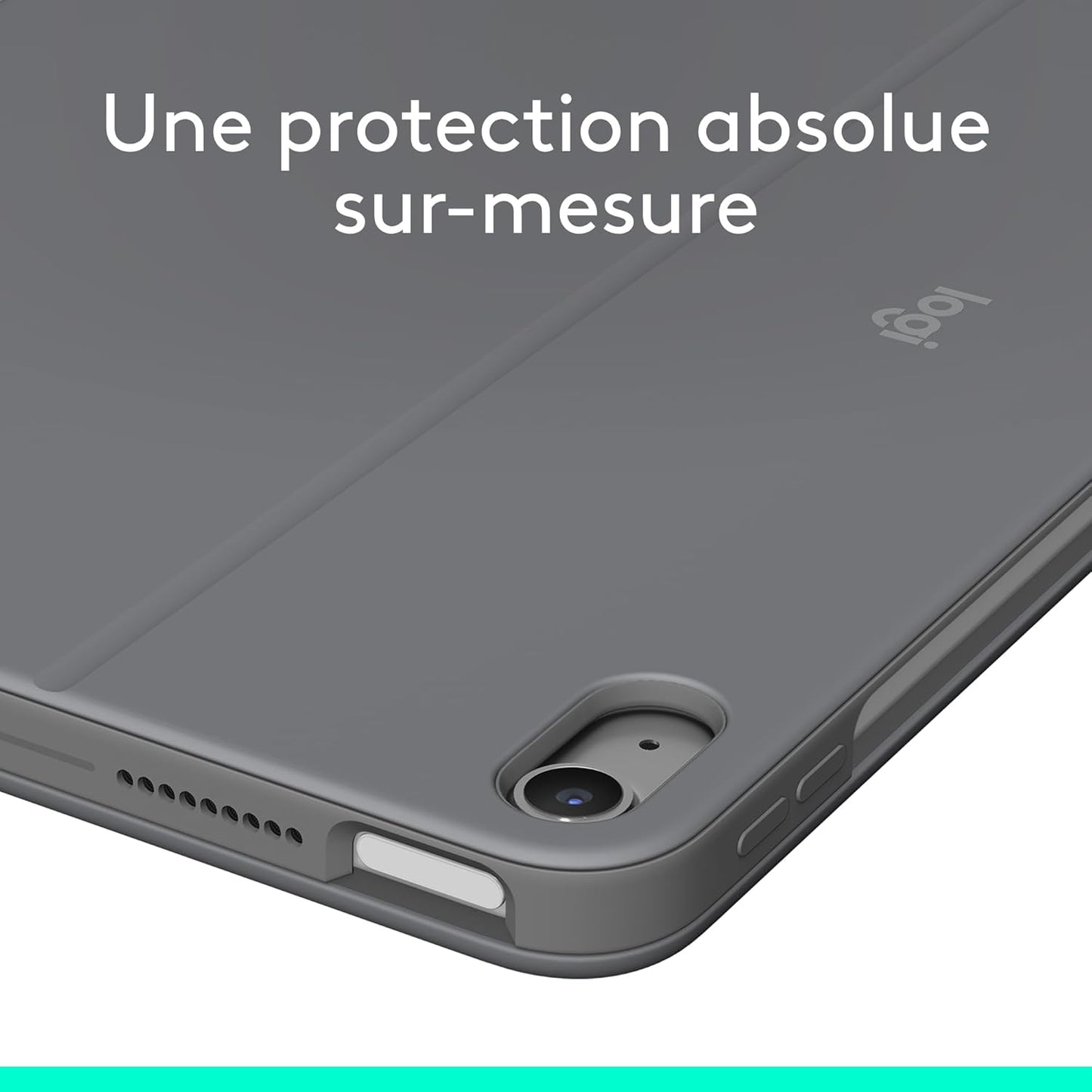 Logitech - Combo Touch pour iPad Air 11'' (M2-M4) - Azerty - Gris oxford