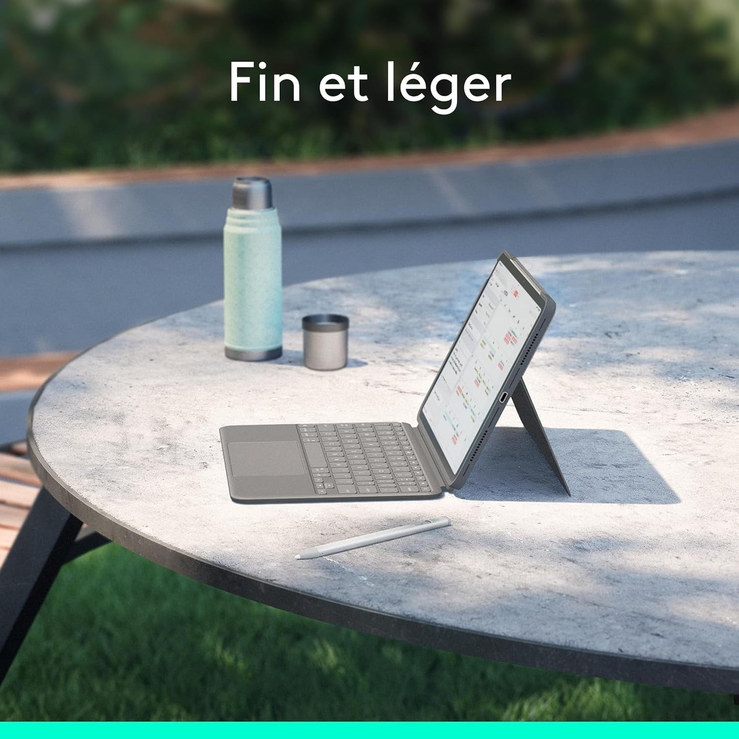 Logitech - Combo Touch pour iPad Air 11'' (M2-M4) - Azerty - Gris oxford