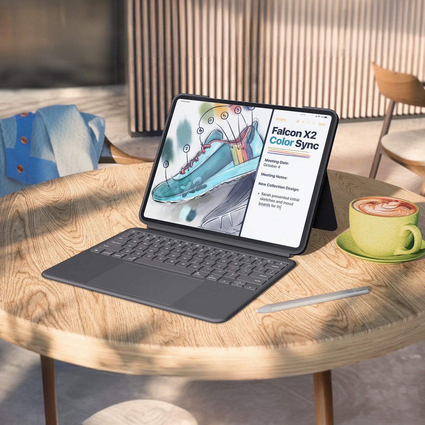 Logitech - Combo Touch pour iPad Pro 13'' (M4 et M5) - Azerty - Graphite