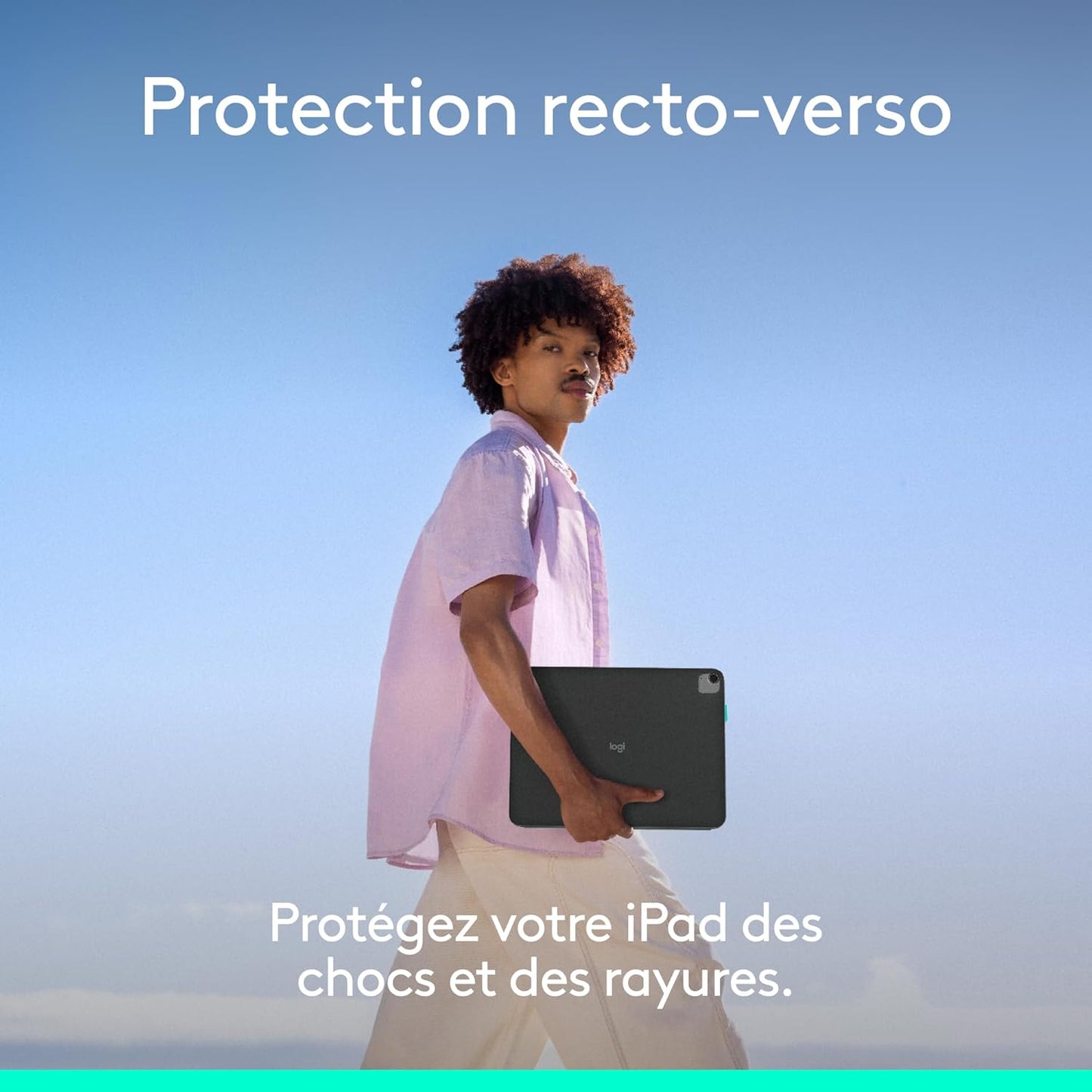 Logitech - Flip Folio pour iPad Air 13" (M2 à M4) et iPad Pro 13" (M4/M5) - Graphite