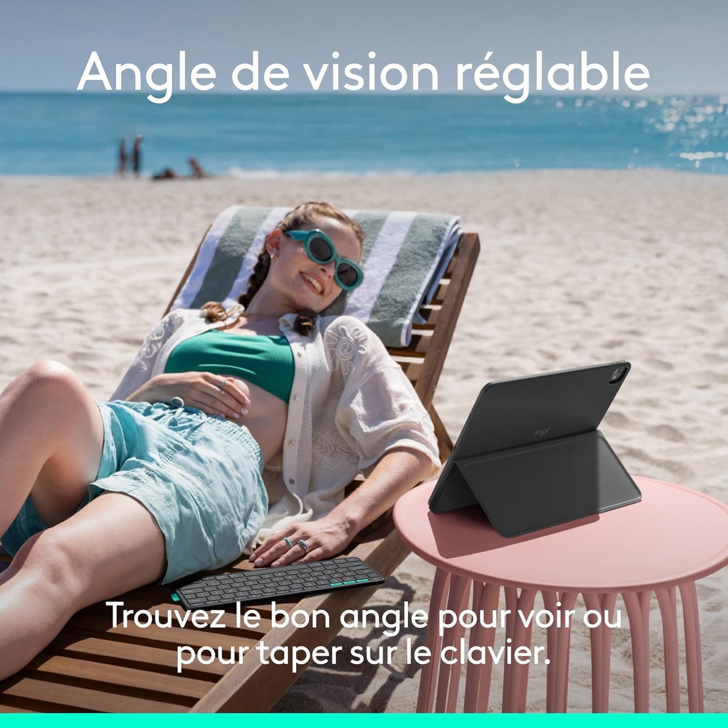 Logitech - Flip Folio pour iPad Air 13" (M2 à M4) et iPad Pro 13" (M4/M5) - Graphite