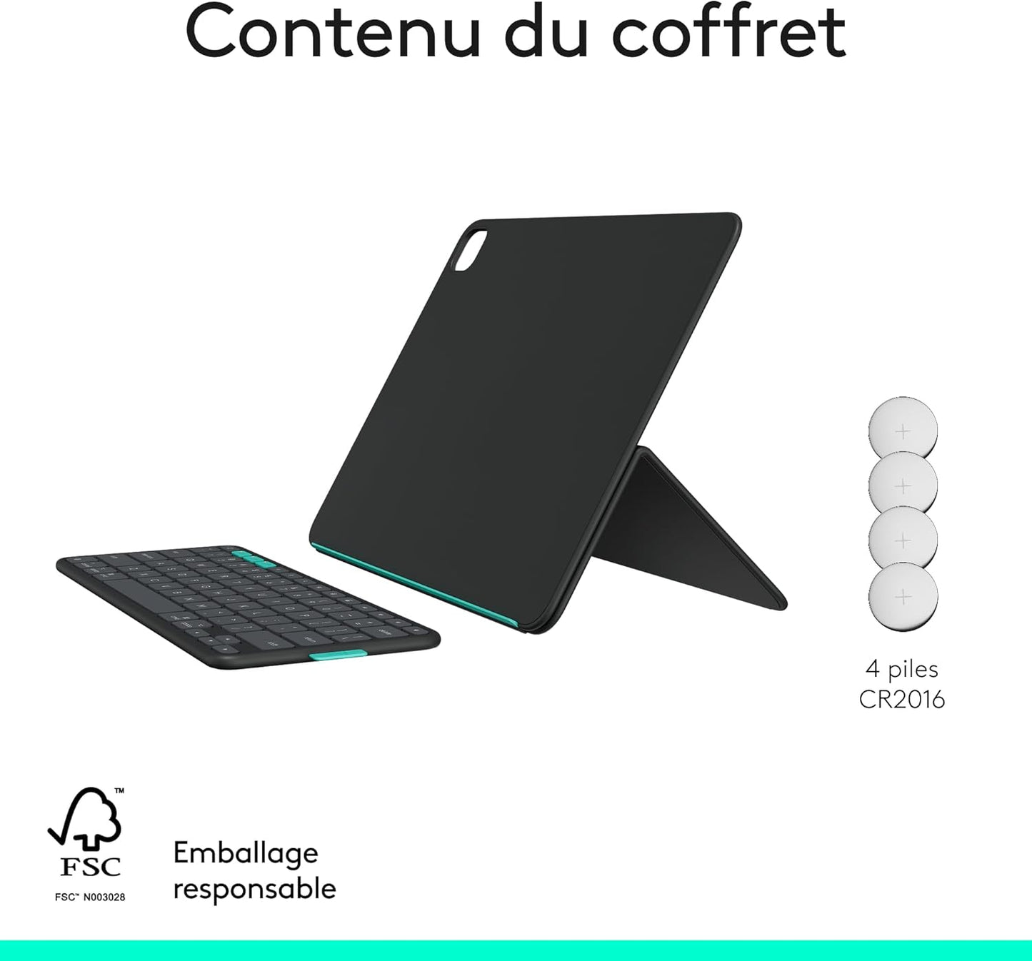 Logitech - Flip Folio pour iPad Air 13" (M2 à M4) et iPad Pro 13" (M4/M5) - Graphite