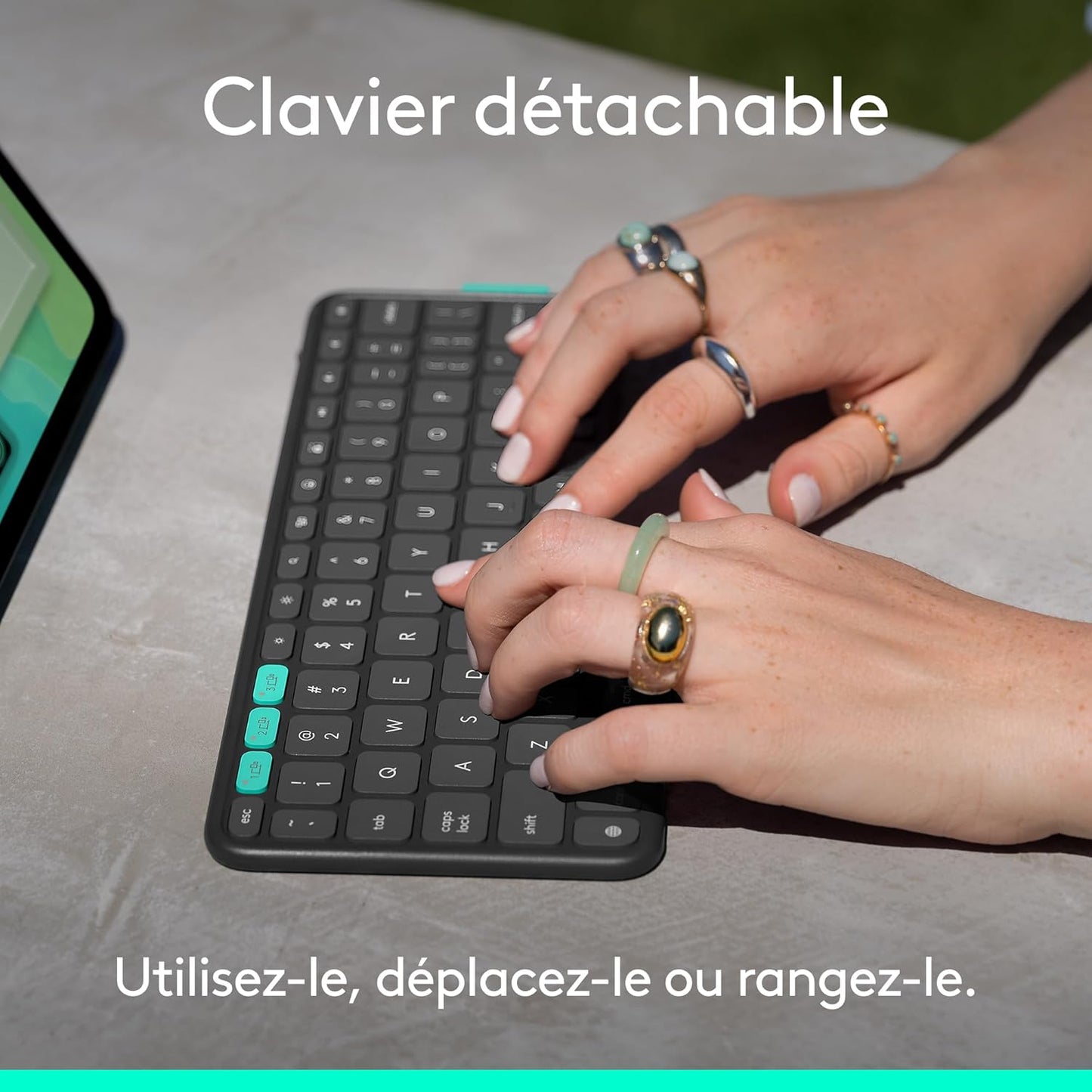 Logitech - Flip Folio pour iPad Air 11" (M2 à M4) et iPad Pro 11" (M4/M5) - Graphite