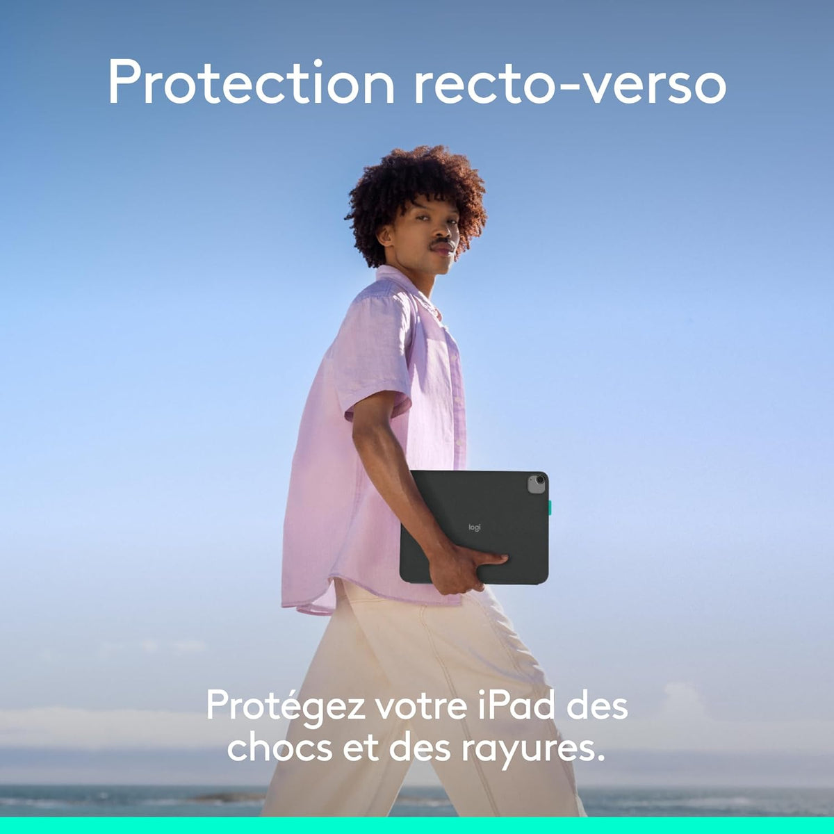 Logitech - Flip Folio pour iPad Air 11" (M2 à M4) et iPad Pro 11" (M4/M5) - Graphite