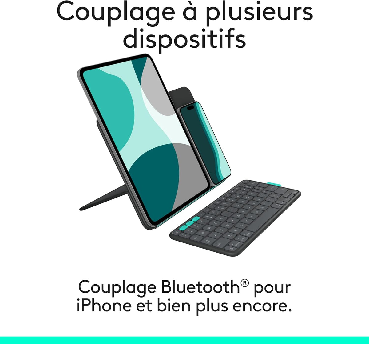 Logitech - Flip Folio pour iPad Air 11" (M2 à M4) et iPad Pro 11" (M4/M5) - Graphite