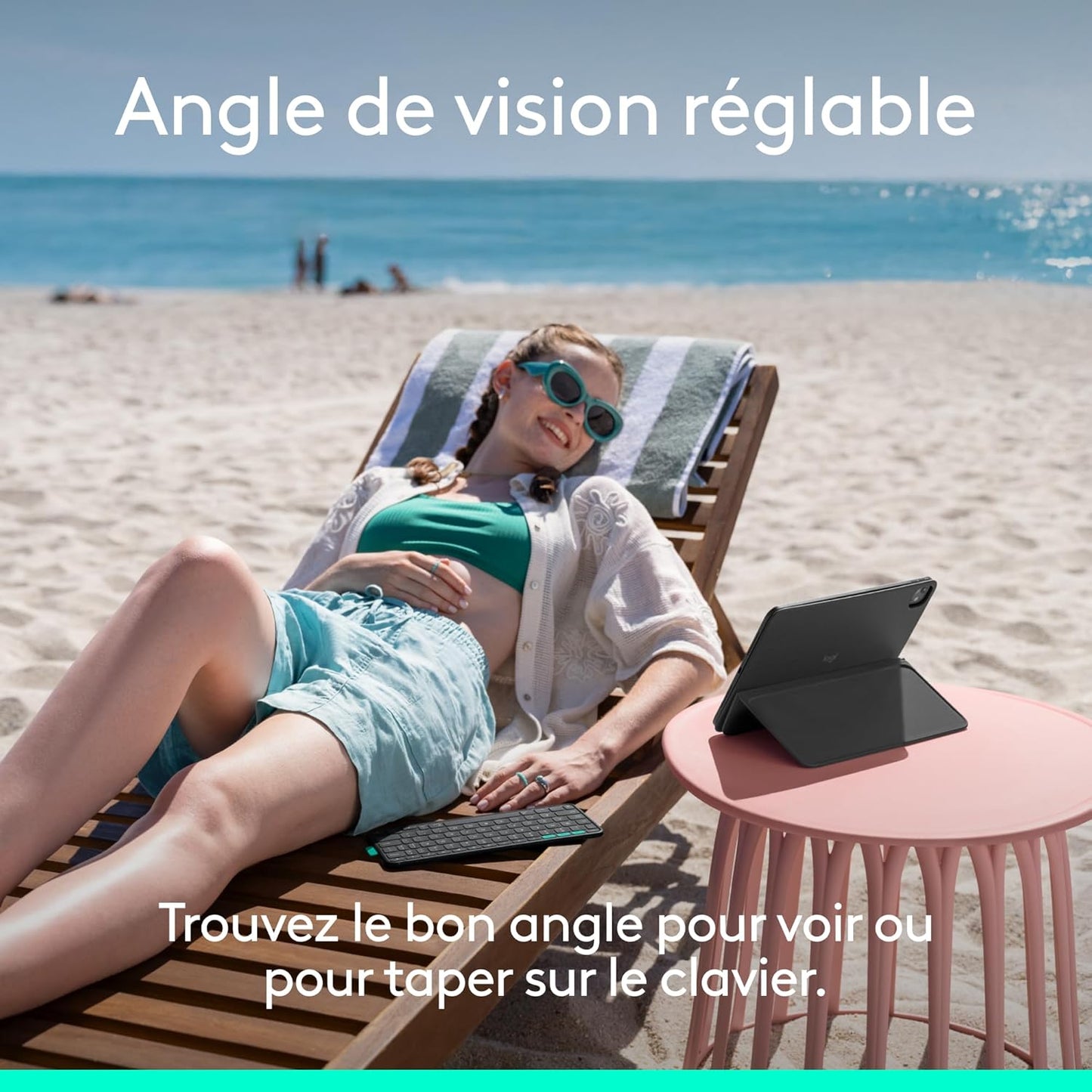 Logitech - Flip Folio pour iPad Air 11" (M2 à M4) et iPad Pro 11" (M4/M5) - Graphite