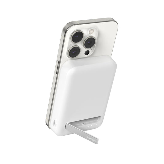 Belkin - Powerbank Magsafe Qi2 8000 mAh avec stand - Blanc