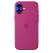 Coque silicone avec MagSafe iPhone 16 Plus - Fuchsia