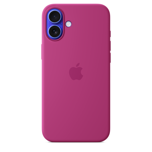 Coque silicone avec MagSafe iPhone 16 Plus - Fuchsia