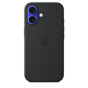 Coque silicone avec MagSafe iPhone 16 - Noir