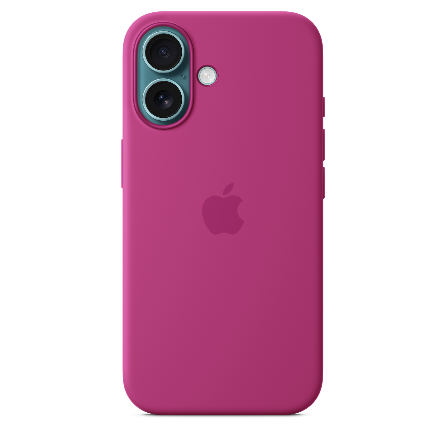 Coque silicone avec MagSafe iPhone 16 - Fuchsia