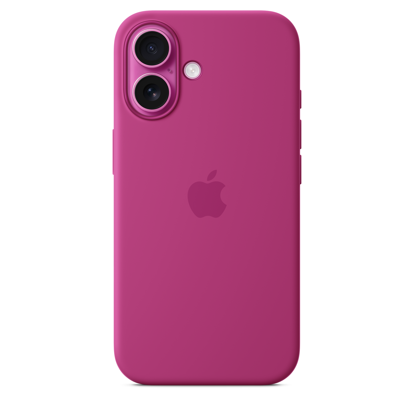 Coque silicone avec MagSafe iPhone 16 - Fuchsia