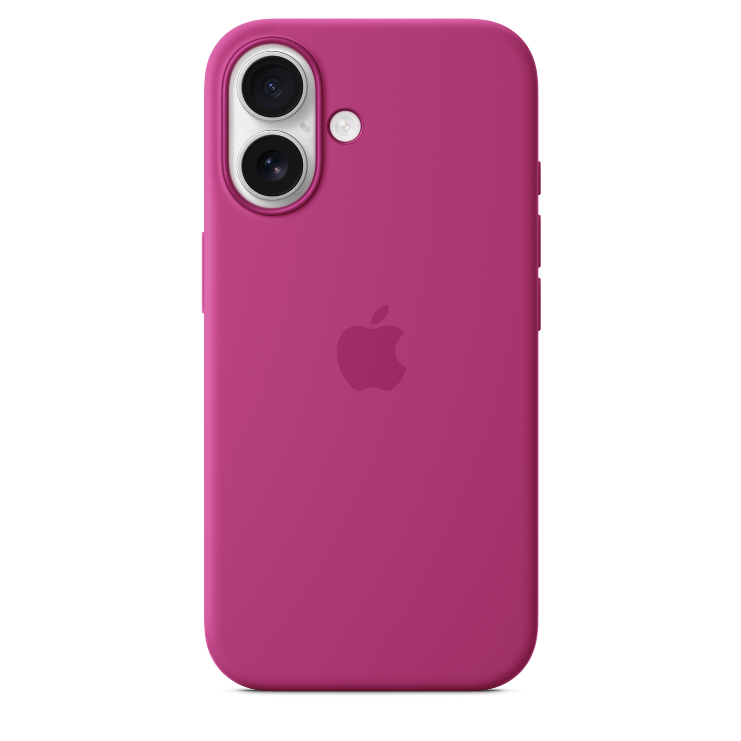 Coque silicone avec MagSafe iPhone 16 - Fuchsia