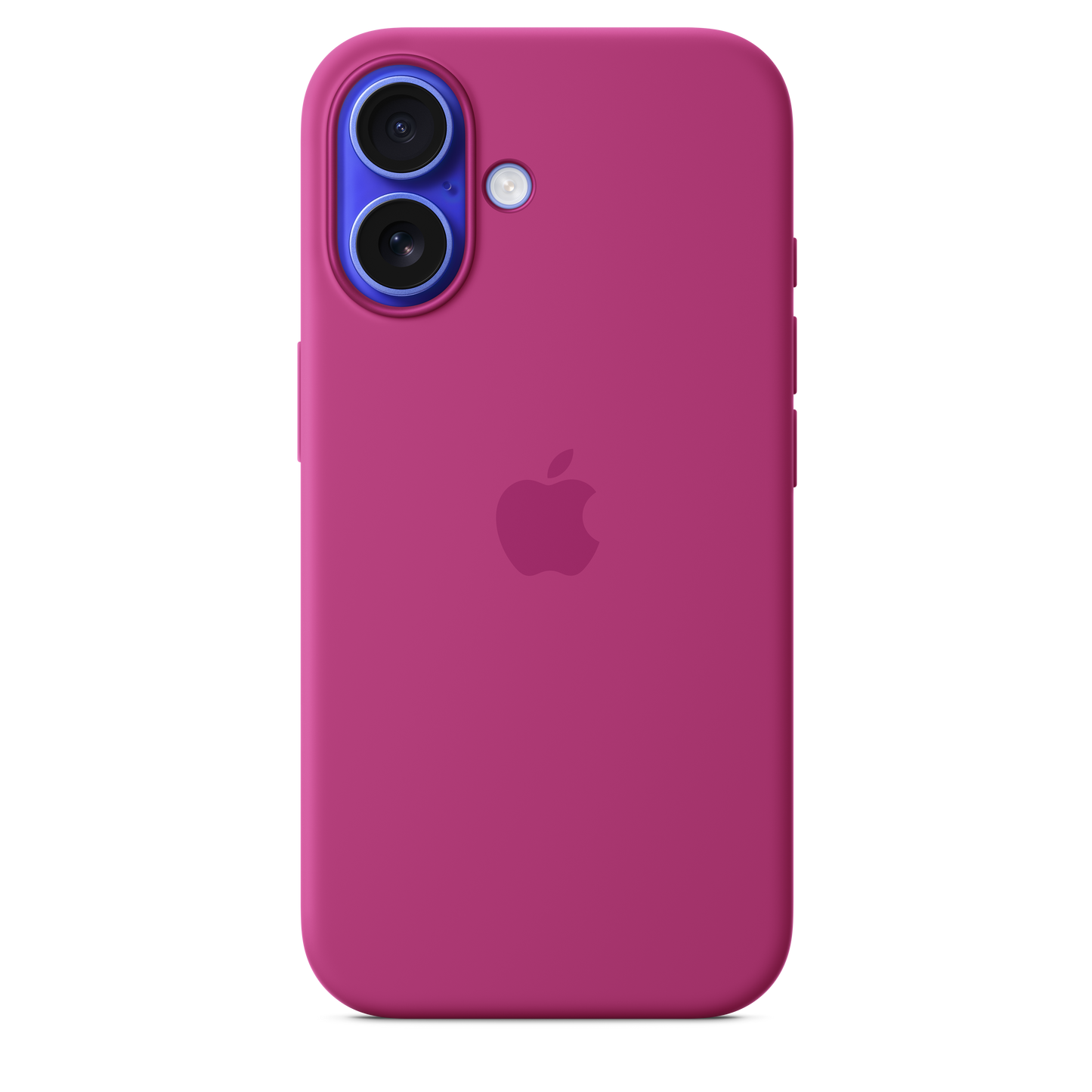 Coque silicone avec MagSafe iPhone 16 - Fuchsia