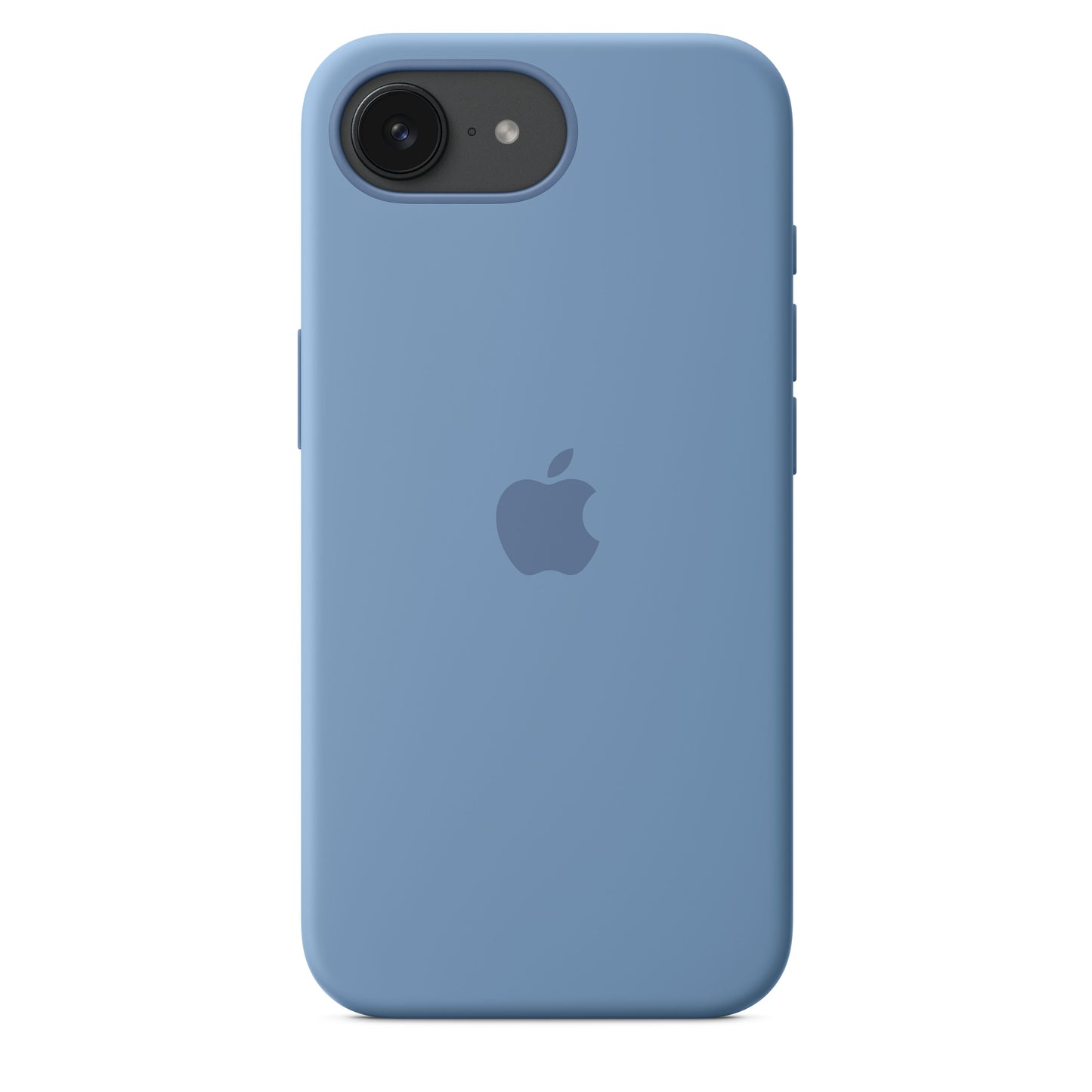 Coque en silicone pour iPhone 16e - Bleu d'hiver