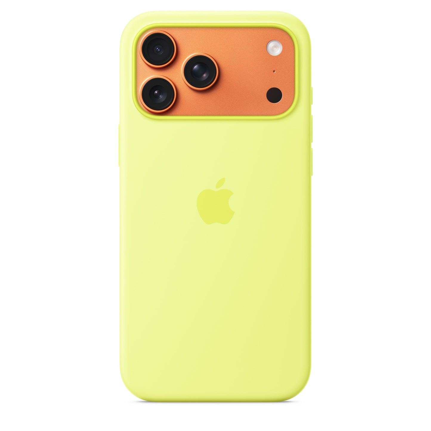 Coque en silicone MagSafe pour iPhone 17 Pro Max - Jaune fluo