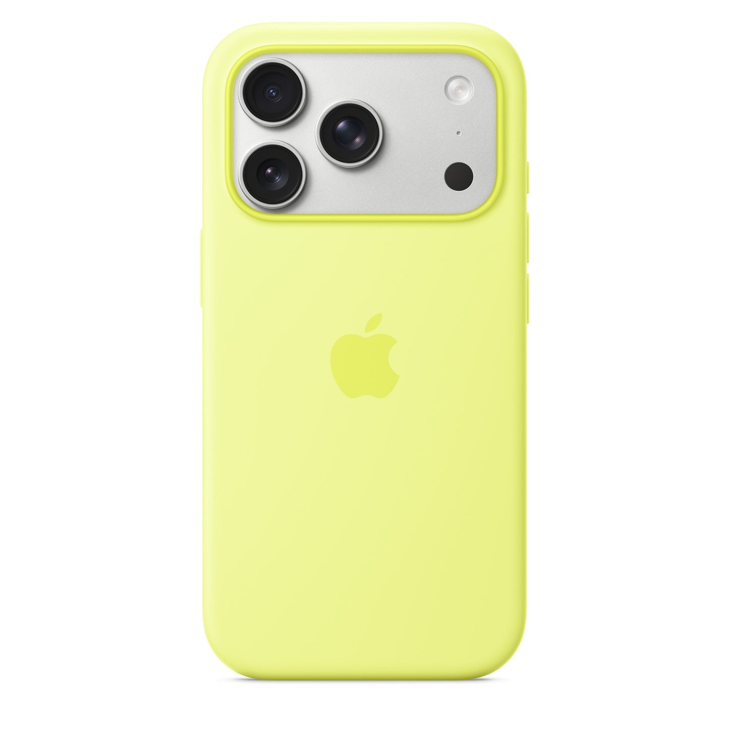 Coque en silicone MagSafe pour iPhone 17 Pro - Jaune fluo