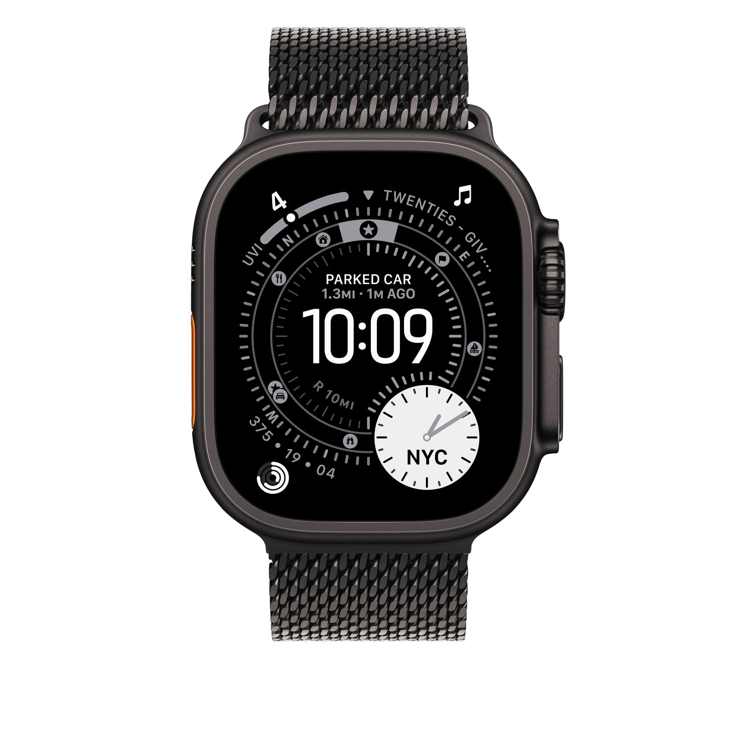 Bracelet Milanais - 49 mm - Titane noir - Medium
