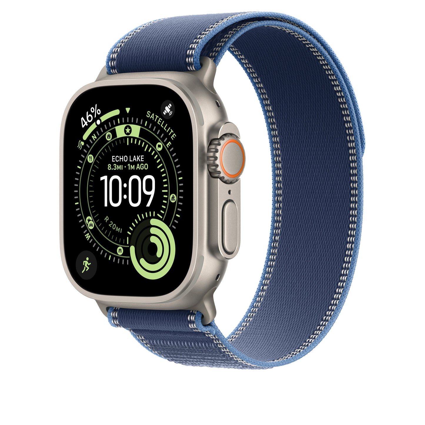 Boucle Trail finition titane naturel - 49 mm - Bleu/bleu vif - M/L