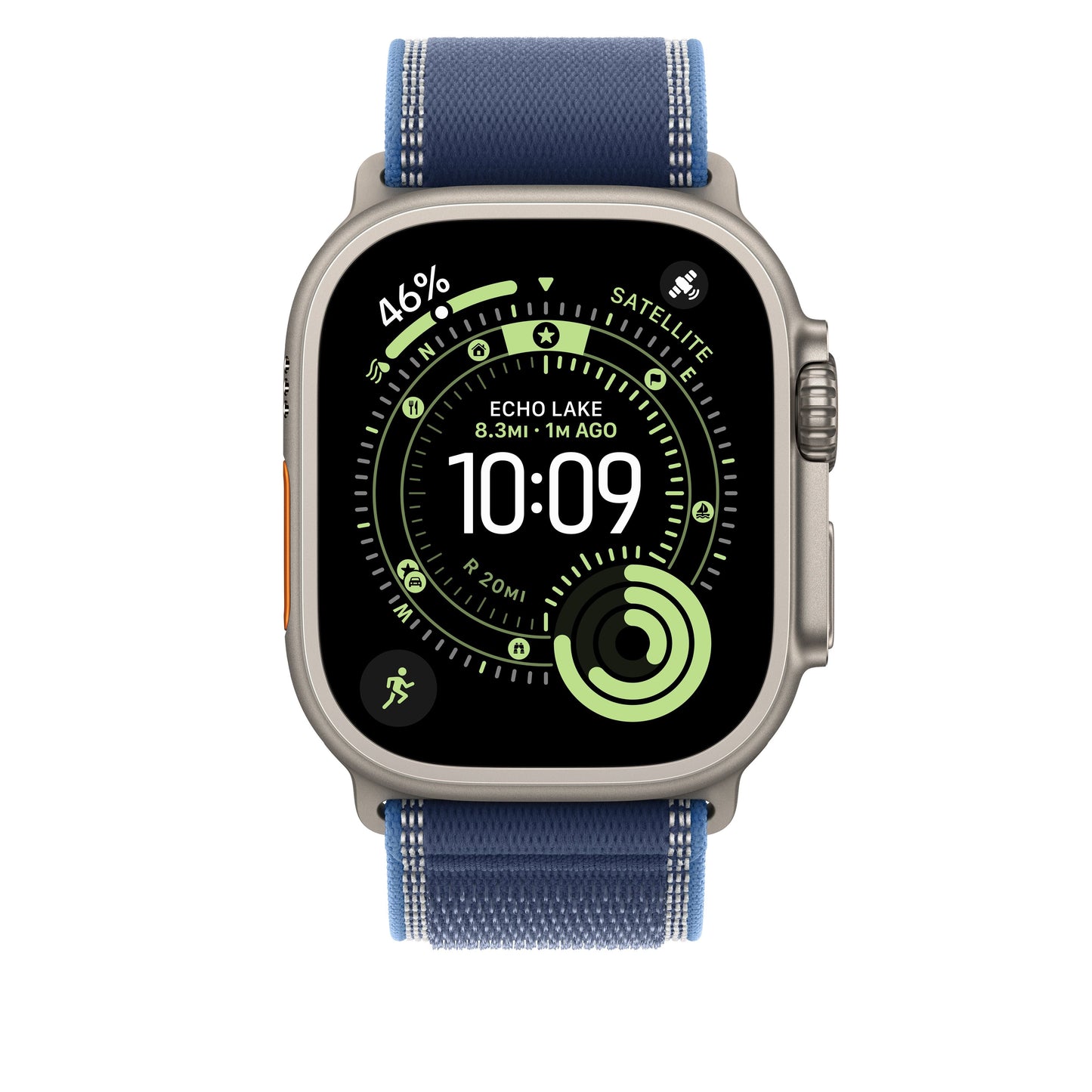 Boucle Trail finition titane naturel - 49 mm - Bleu/bleu vif - M/L