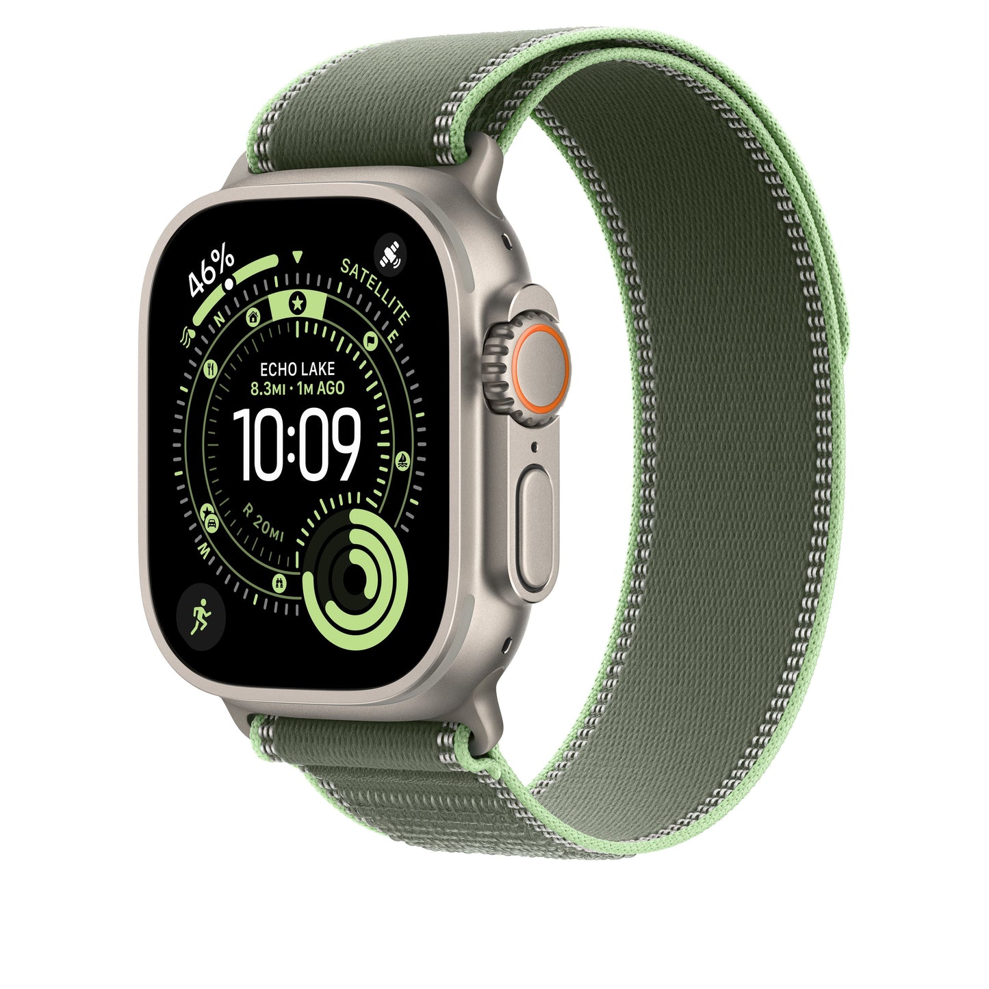 Boucle Trail finition titane naturel - 49 mm - Vert/vert fluo - M/L