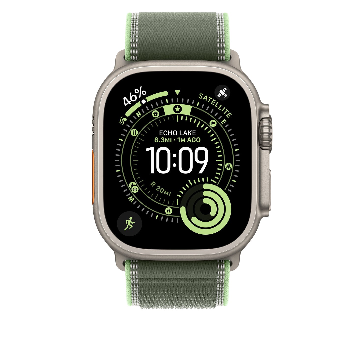 Boucle Trail finition titane naturel - 49 mm - Vert/vert fluo - M/L