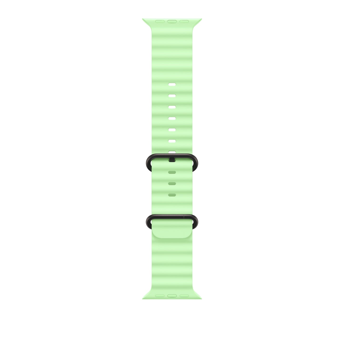 Bracelet Océan finition titane noir - 49 mm - Vert fluo