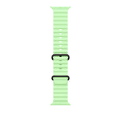 Bracelet Océan finition titane noir - 49 mm - Vert fluo