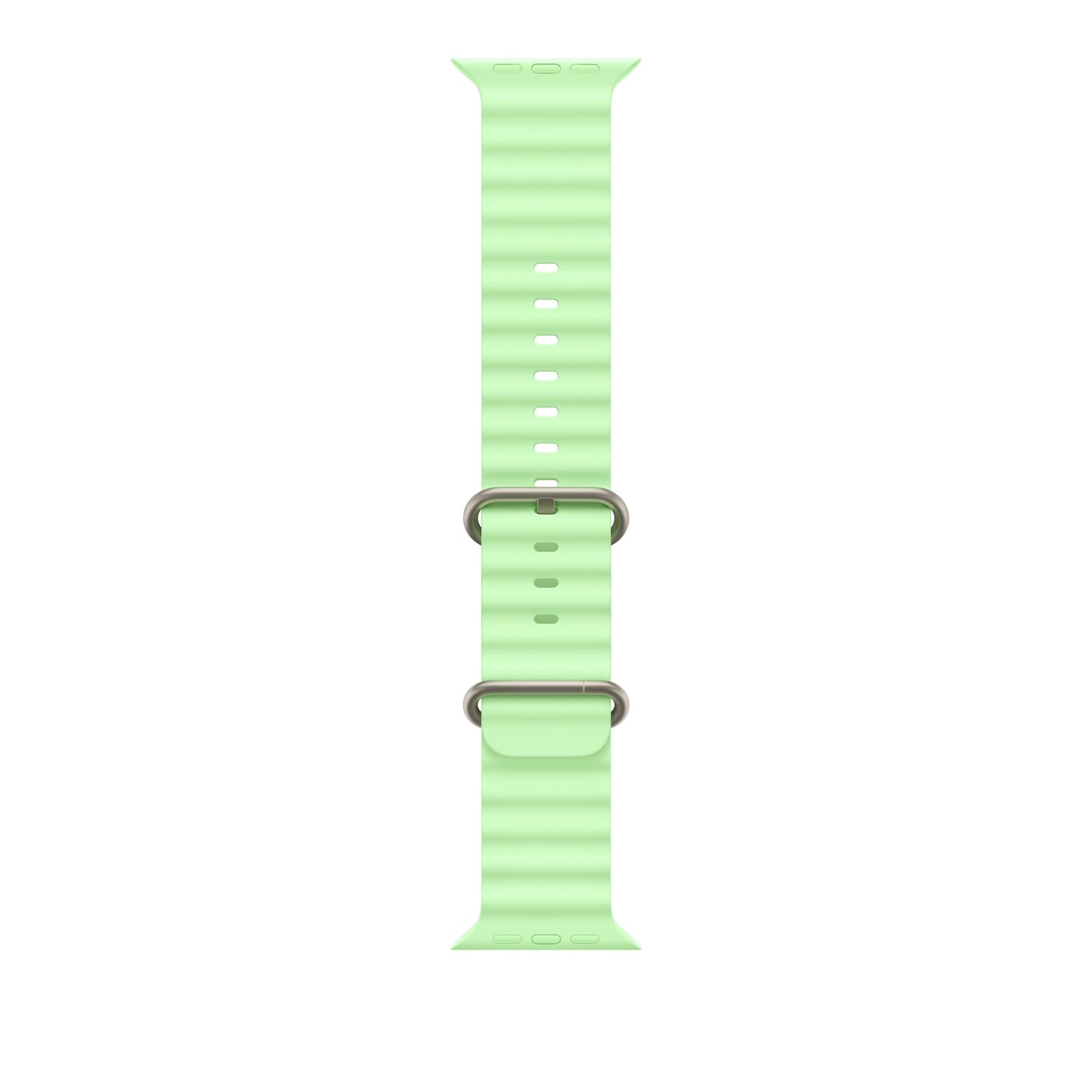 Bracelet Océan finition titane naturel - 49 mm - Vert fluo