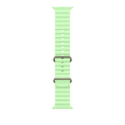 Bracelet Océan finition titane naturel - 49 mm - Vert fluo
